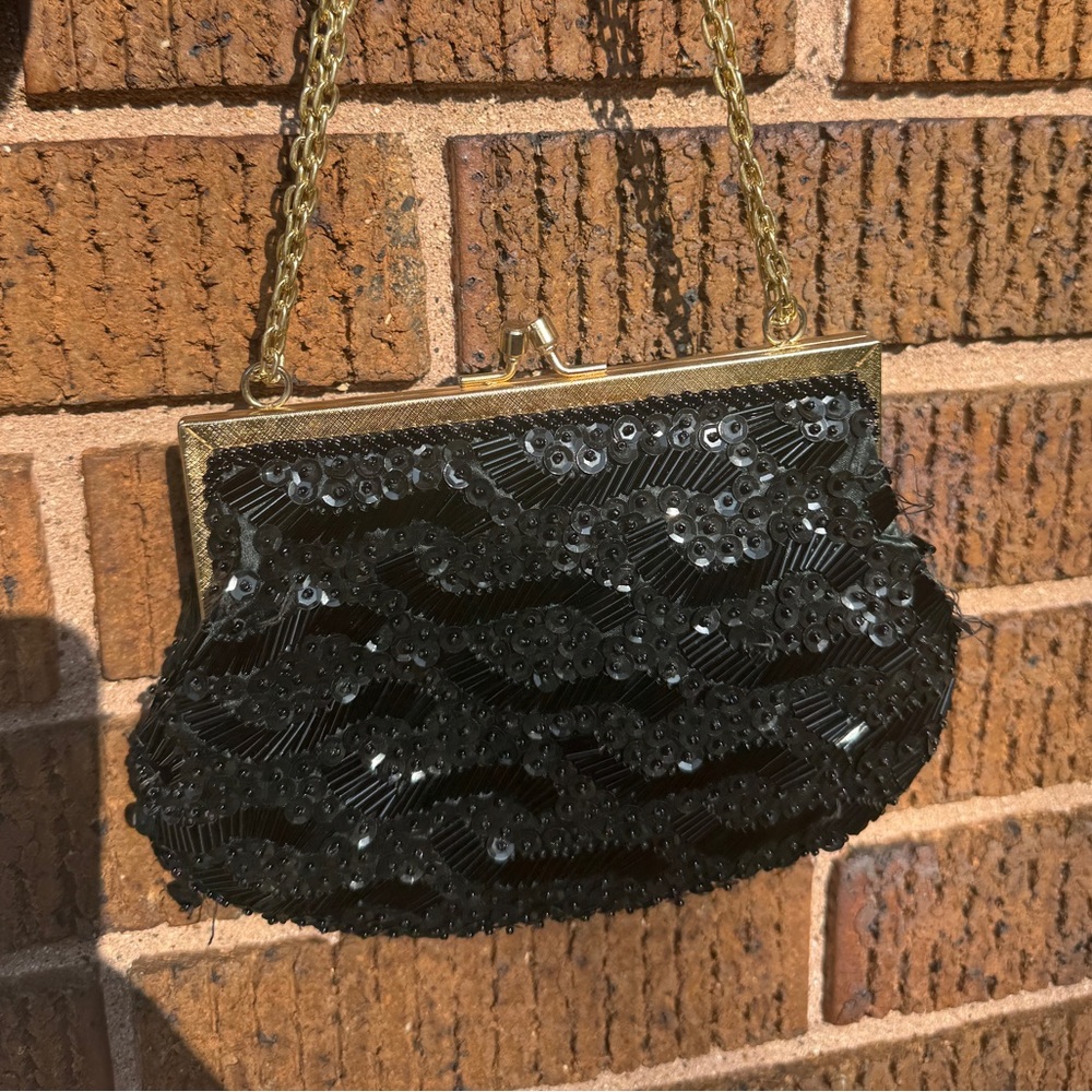 Vintage Fine Arts Bag Beaded Hand/Shoulder Bag